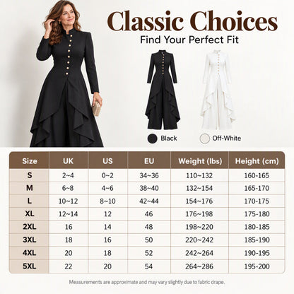 ⏰ Beliebt und bald ausverkauft!⏰Elegantes zweiteiliges Damen-Outfit: Langmantel mit weitem Bein