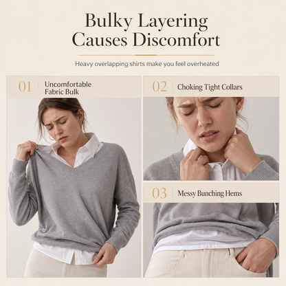 📢🎉50%Rabatt!!!🛍️✨Lässiger zweiteiliger Strickpullover mit V-Ausschnitt und Knopfdetails