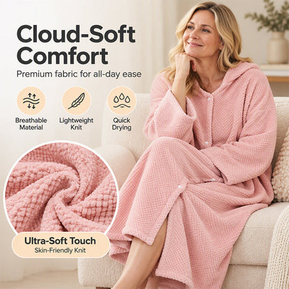 📢🎉50%Rabatt!!!🛍️✨Damen Bademantel mit Kapuze als Handtuch tragbar