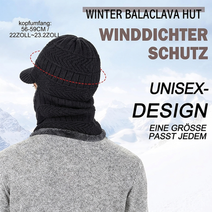 🔥 50% Rabatt – nur heute! 🎉 Warme 3-in-1 Winter-Balaclava mit Wärmehaube und Visier – winddicht, bequem & vielseitig