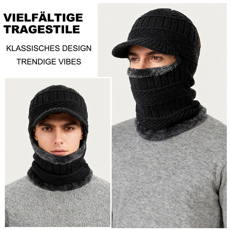 🔥 50% Rabatt – nur heute! 🎉 Warme 3-in-1 Winter-Balaclava mit Wärmehaube und Visier – winddicht, bequem & vielseitig