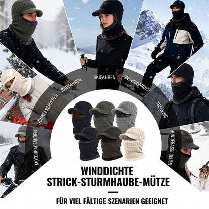 🔥 50% Rabatt – nur heute! 🎉 Warme 3-in-1 Winter-Balaclava mit Wärmehaube und Visier – winddicht, bequem & vielseitig