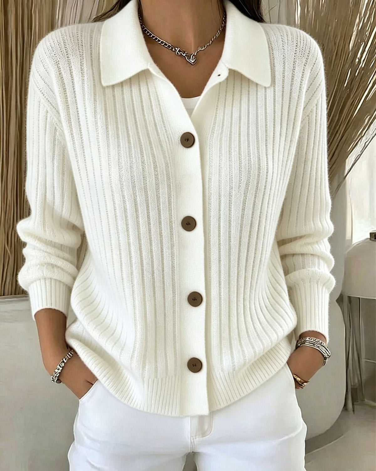 📢Neu Eingetroffen – 50%Rabatt!📢Freizeit-Strickjacke für Damen mit lockerer Passform
