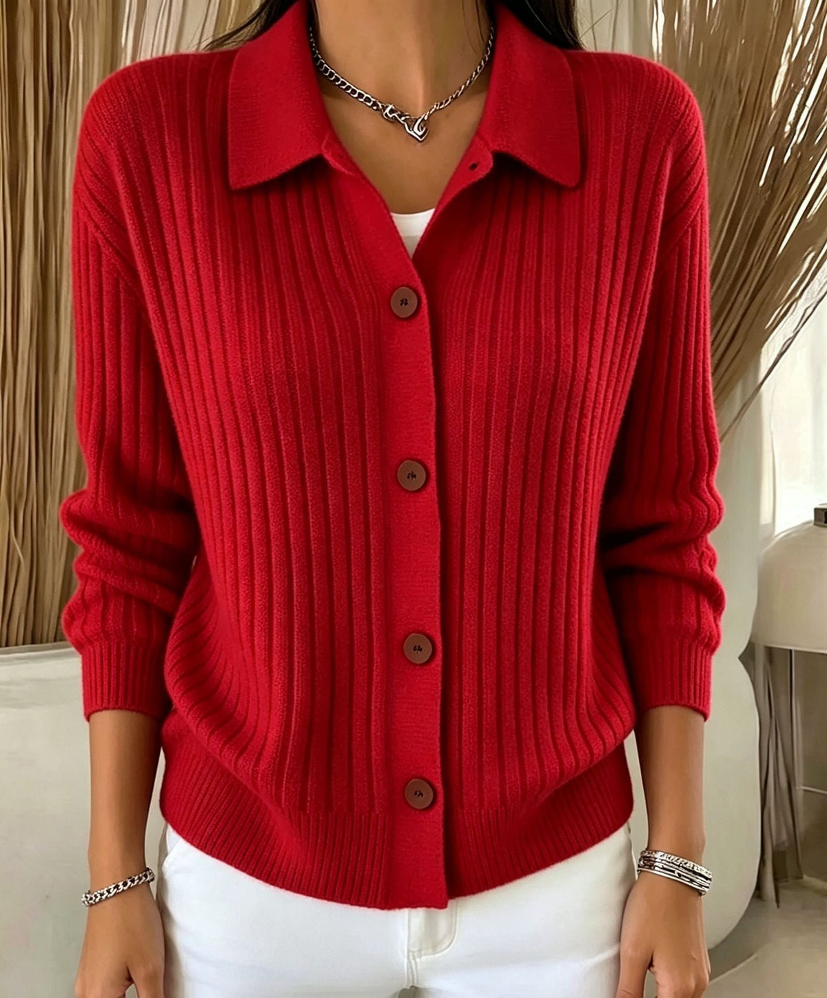 📢Neu Eingetroffen – 50%Rabatt!📢Freizeit-Strickjacke für Damen mit lockerer Passform