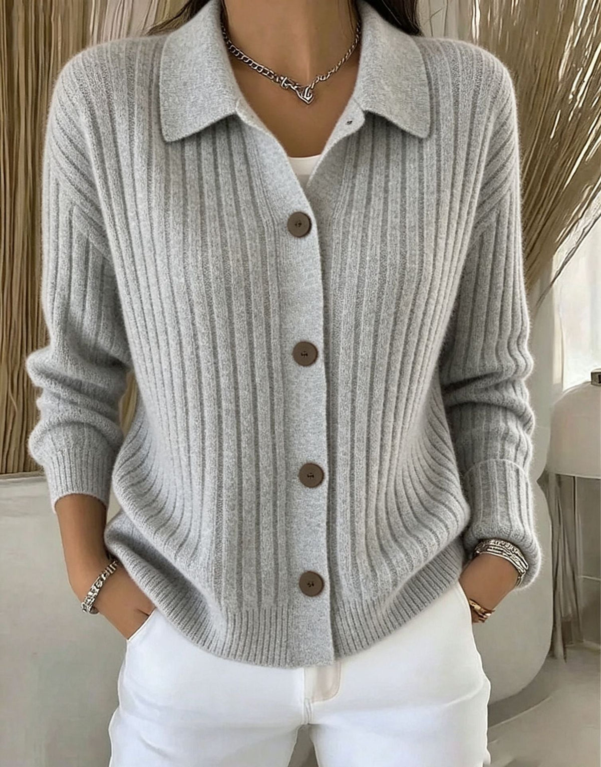 📢Neu Eingetroffen – 50%Rabatt!📢Freizeit-Strickjacke für Damen mit lockerer Passform