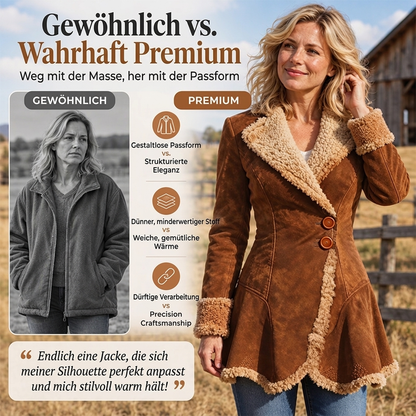 📢🎉50%Rabatt!!!🛍️✨Damenjacke aus Kunstwildleder mit Shearling-Fütterung