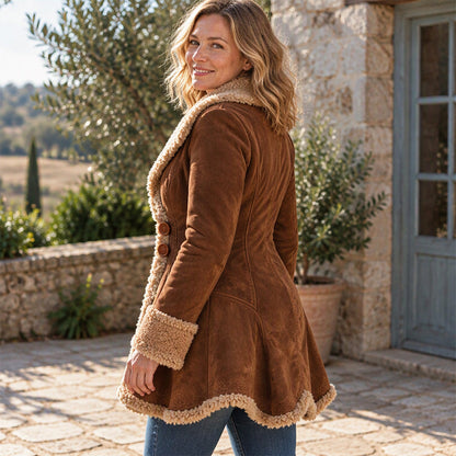 📢🎉50%Rabatt!!!🛍️✨Damenjacke aus Kunstwildleder mit Shearling-Fütterung