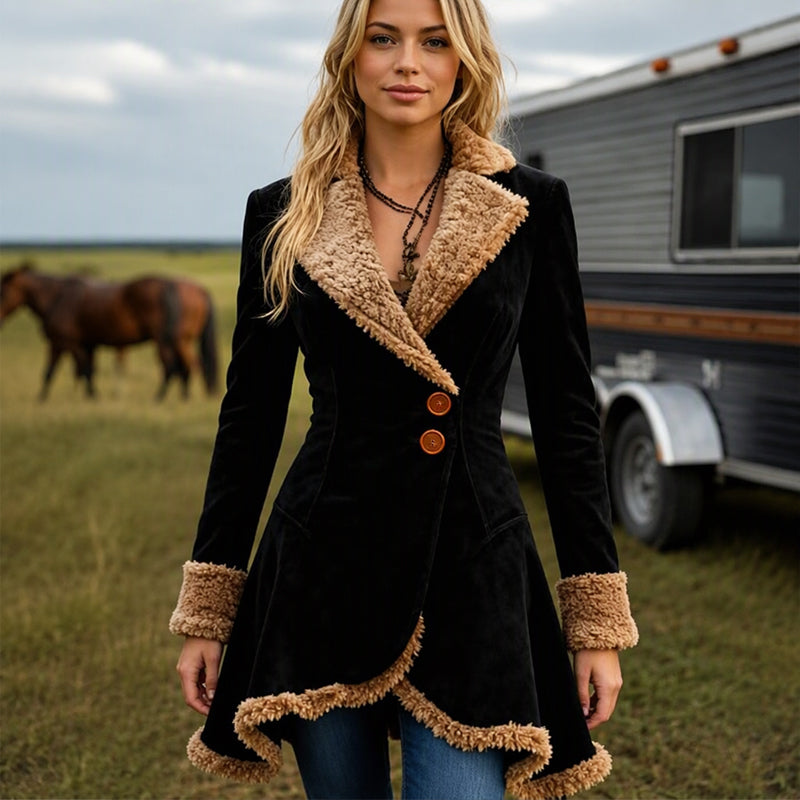 📢🎉50%Rabatt!!!🛍️✨Damenjacke aus Kunstwildleder mit Shearling-Fütterung