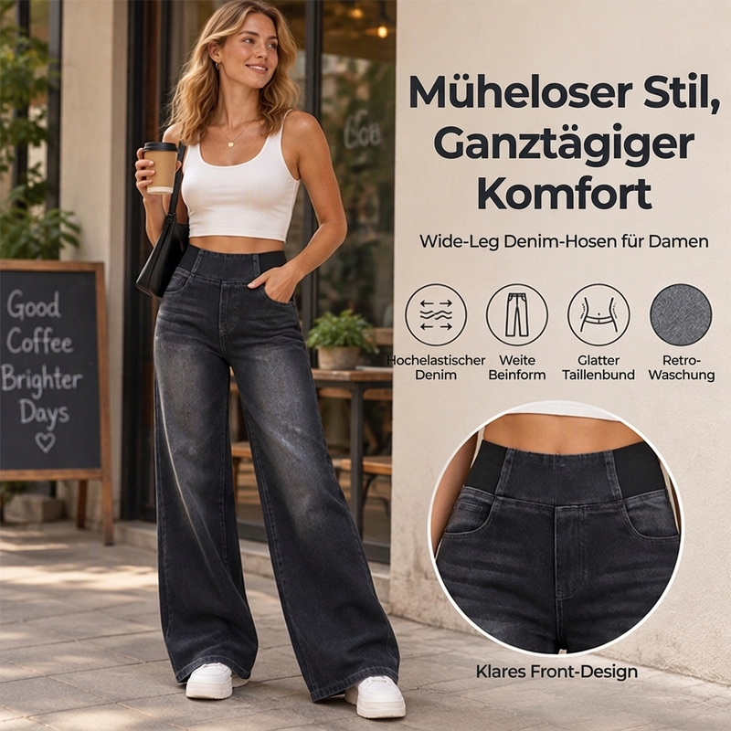📢🎉50%Rabatt!!!🛍️✨Freizeit-Jeans mit Stretch und weitem Bein für Damen