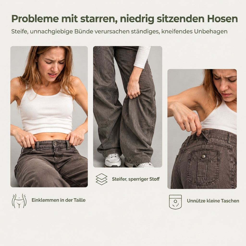 🥳Alles im Sale! Schnell sein!🥳American Vintage Low Rise Slight Flare Jeans mit geripptem Patchwork-Kordelzugbund und distressed Taschen
