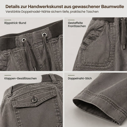 🥳Alles im Sale! Schnell sein!🥳American Vintage Low Rise Slight Flare Jeans mit geripptem Patchwork-Kordelzugbund und distressed Taschen