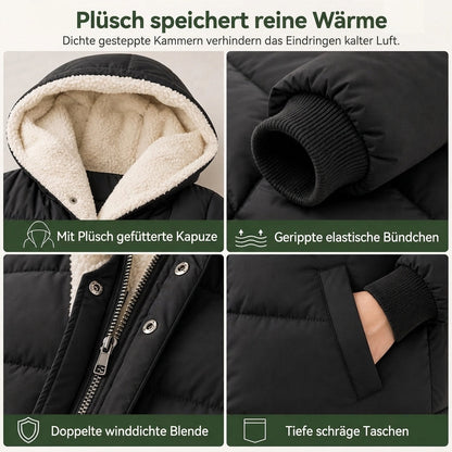 Einfarbiger, doppelseitiger, kapuze förmiger, langärmliger, schmal geschnittener Strickjacken Mantel
