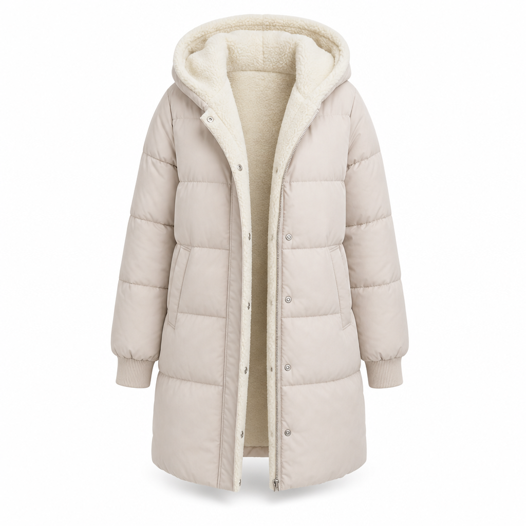 Einfarbiger, doppelseitiger, kapuze förmiger, langärmliger, schmal geschnittener Strickjacken Mantel