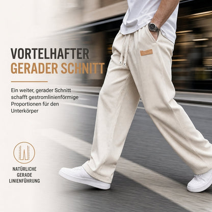 📢50%Rabatt!📢Herren leichte Cord Freizeithosen, locker sitzende gerade Beinhosen