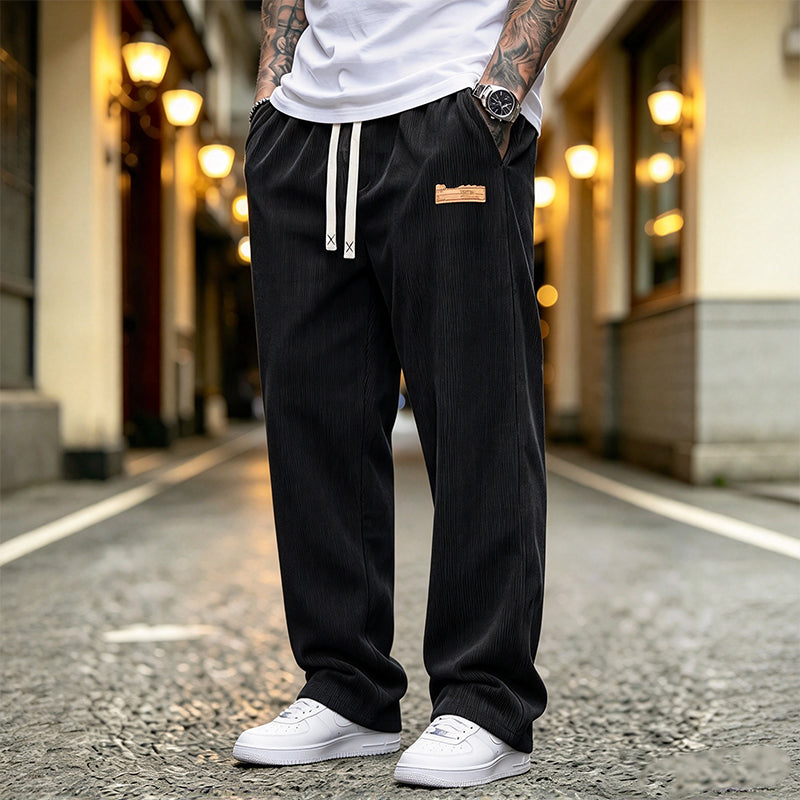 📢50%Rabatt!📢Herren leichte Cord Freizeithosen, locker sitzende gerade Beinhosen