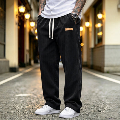 📢50%Rabatt!📢Herren leichte Cord Freizeithosen, locker sitzende gerade Beinhosen