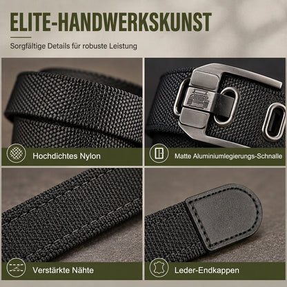 Robuster gewebter taktischer Outdoor-Gürtel mit Metallschnalle
