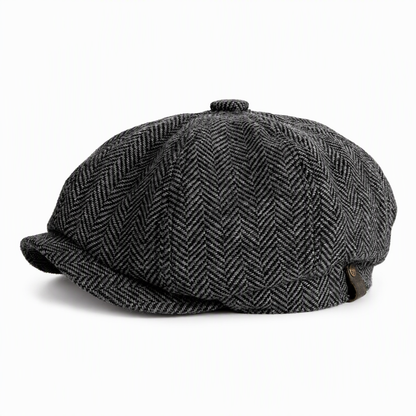 Vintage British Stil Newsboy Kappe für Herren und Damen Klassisch Casual Flache Kappe Achteckige Baskenmütze