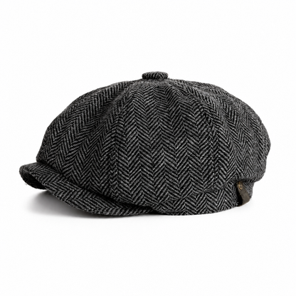 Vintage British Stil Newsboy Kappe für Herren und Damen Klassisch Casual Flache Kappe Achteckige Baskenmütze
