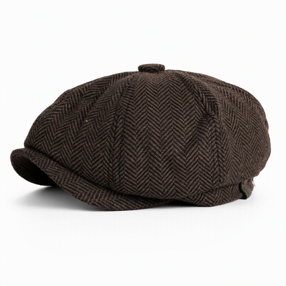 Vintage British Stil Newsboy Kappe für Herren und Damen Klassisch Casual Flache Kappe Achteckige Baskenmütze