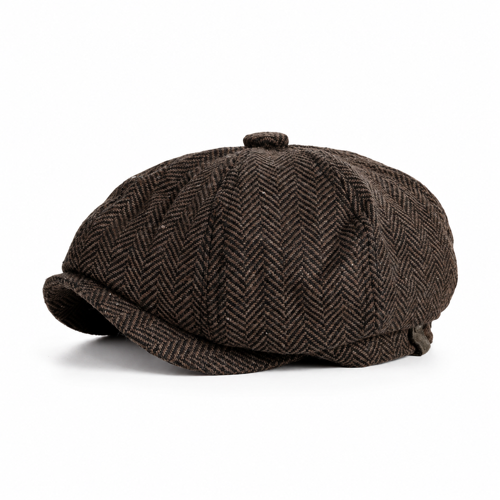 Vintage British Stil Newsboy Kappe für Herren und Damen Klassisch Casual Flache Kappe Achteckige Baskenmütze