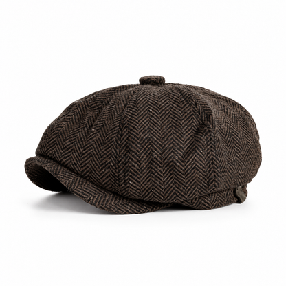 Vintage British Stil Newsboy Kappe für Herren und Damen Klassisch Casual Flache Kappe Achteckige Baskenmütze