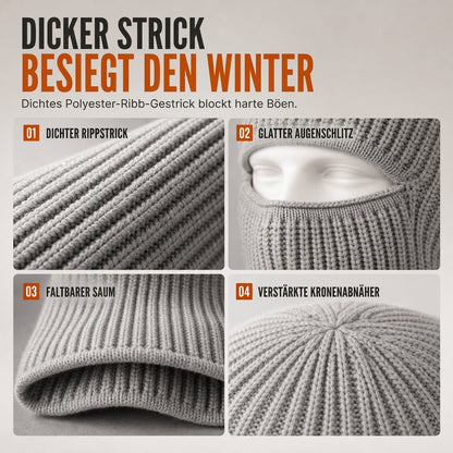⏰Countdown läuft! Aktion endet bald!⏰ Warme gestrickte Sturmhaube für Herren, winddichte Wintermütze und Kaltwetter-Gesichtsmaske mit Kapuze