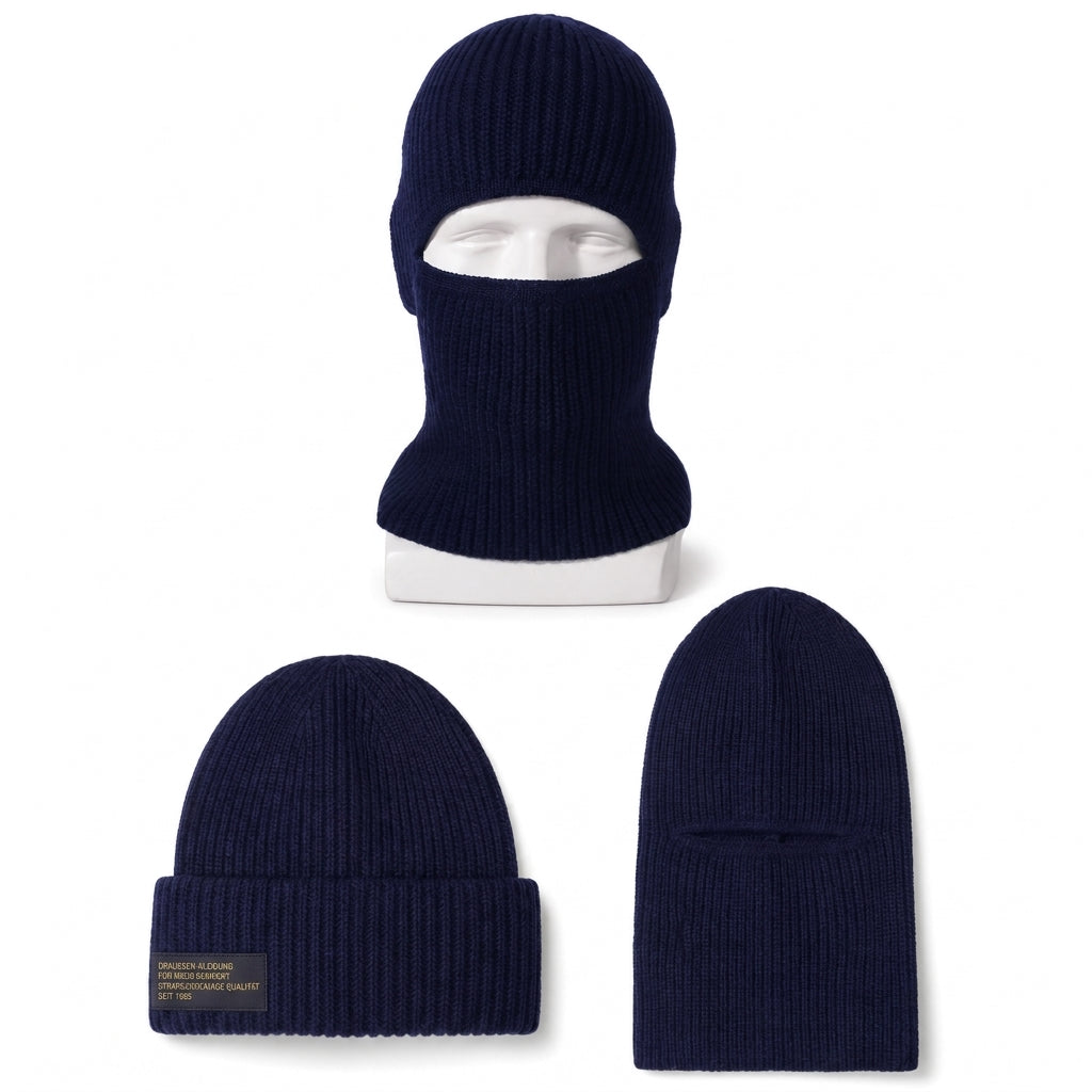 ⏰Countdown läuft! Aktion endet bald!⏰ Warme gestrickte Sturmhaube für Herren, winddichte Wintermütze und Kaltwetter-Gesichtsmaske mit Kapuze