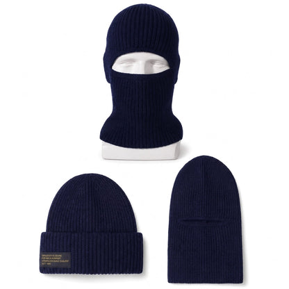 ⏰Countdown läuft! Aktion endet bald!⏰ Warme gestrickte Sturmhaube für Herren, winddichte Wintermütze und Kaltwetter-Gesichtsmaske mit Kapuze