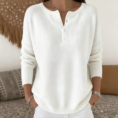 📢🎉50%Rabatt!!!🛍️✨Damen Strickpullover mit Henley-Kragen