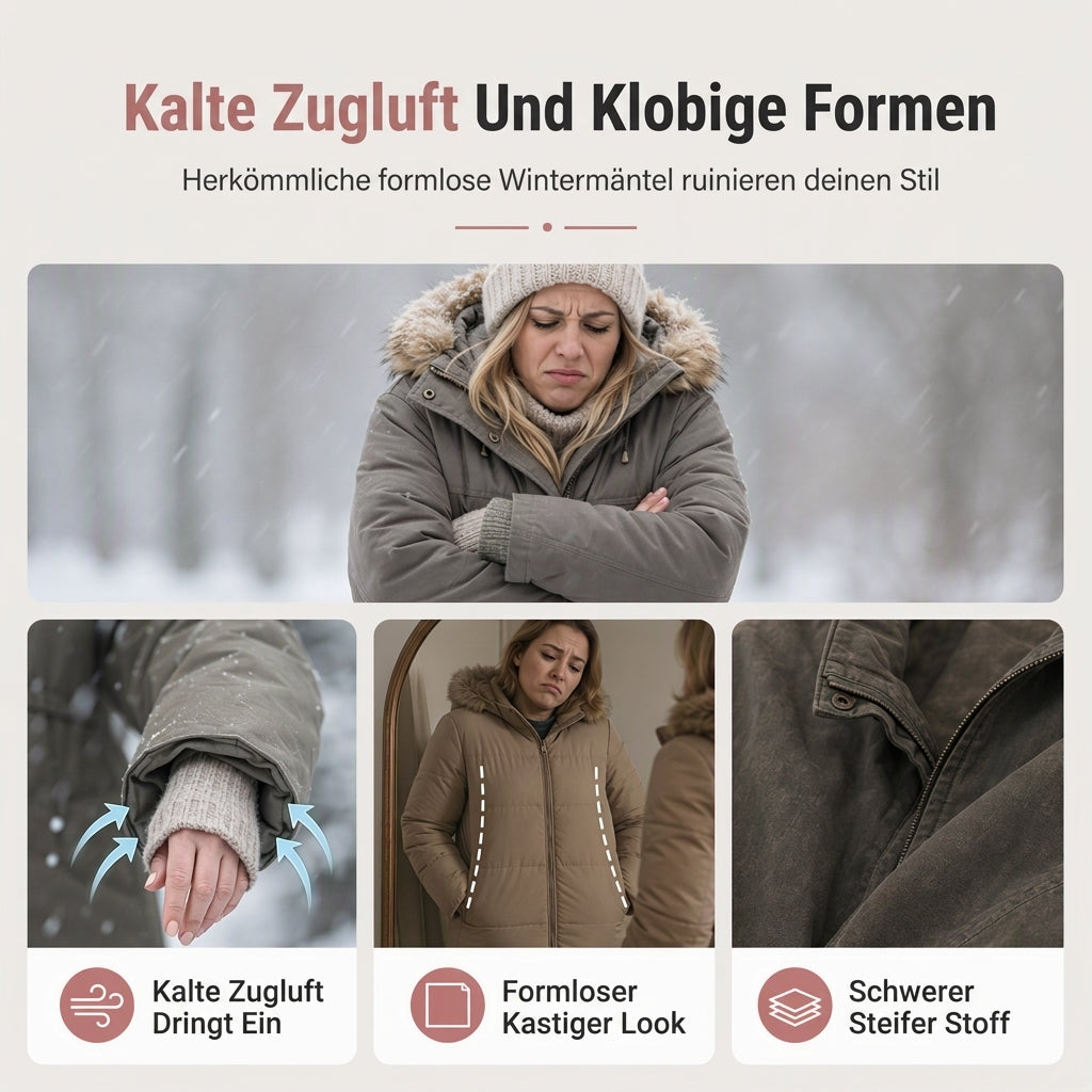 💥Jetzt stark nachgefragt! Nur wenig übrig!💥 Winterliche wattierte Damenjacke mit Kapuze und Fleecefutter