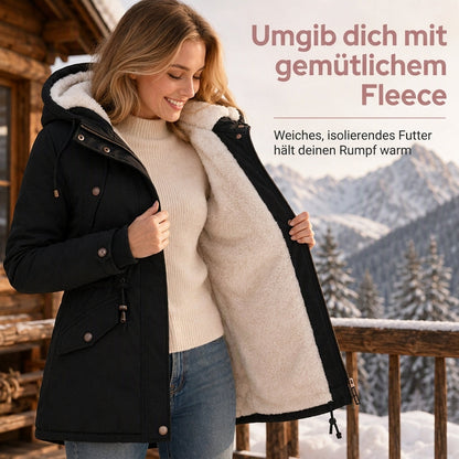💥Jetzt stark nachgefragt! Nur wenig übrig!💥 Winterliche wattierte Damenjacke mit Kapuze und Fleecefutter