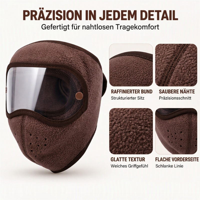 Winter Winddichte Warme Gesichtsmaske mit HD-Schutzbrille