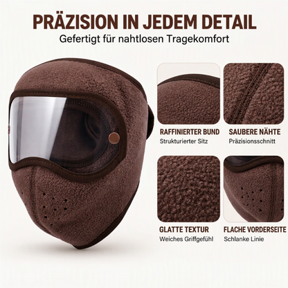 Winter Winddichte Warme Gesichtsmaske mit HD-Schutzbrille