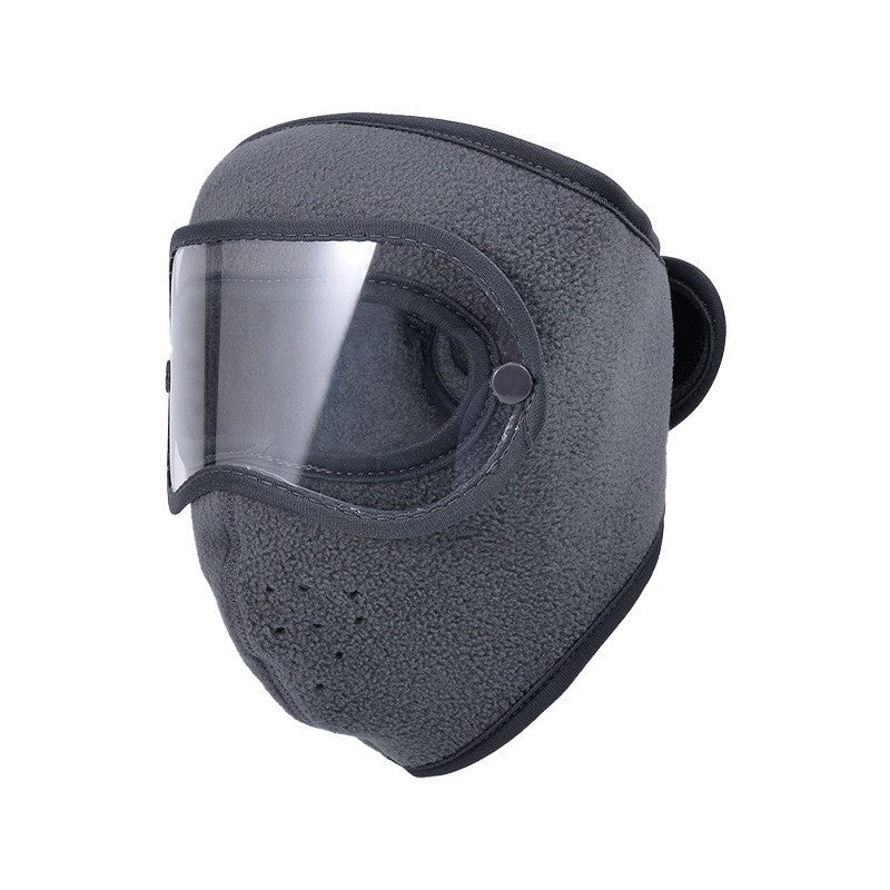 Winter Winddichte Warme Gesichtsmaske mit HD-Schutzbrille