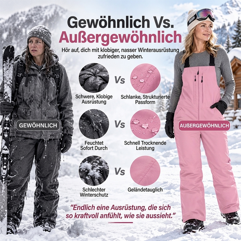 🎯 50% Rabatt + Gratis Versand! 👖✨ Unisex Wasserdichte Skihosen mit Trägern