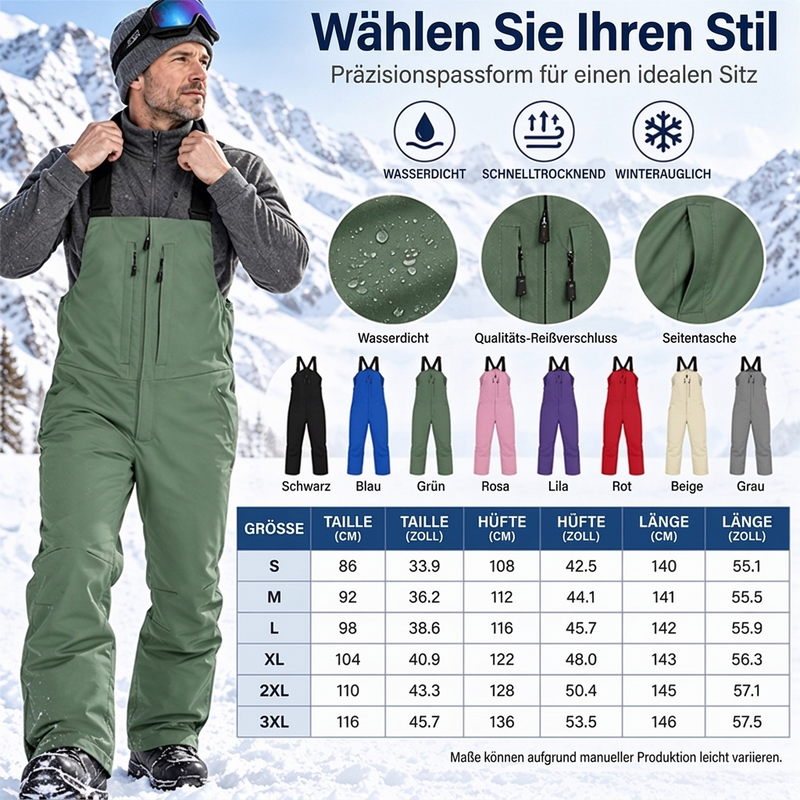 🎯 50% Rabatt + Gratis Versand! 👖✨ Unisex Wasserdichte Skihosen mit Trägern