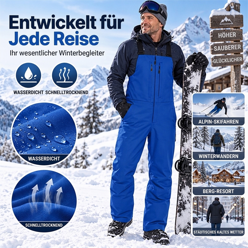 🎯 50% Rabatt + Gratis Versand! 👖✨ Unisex Wasserdichte Skihosen mit Trägern