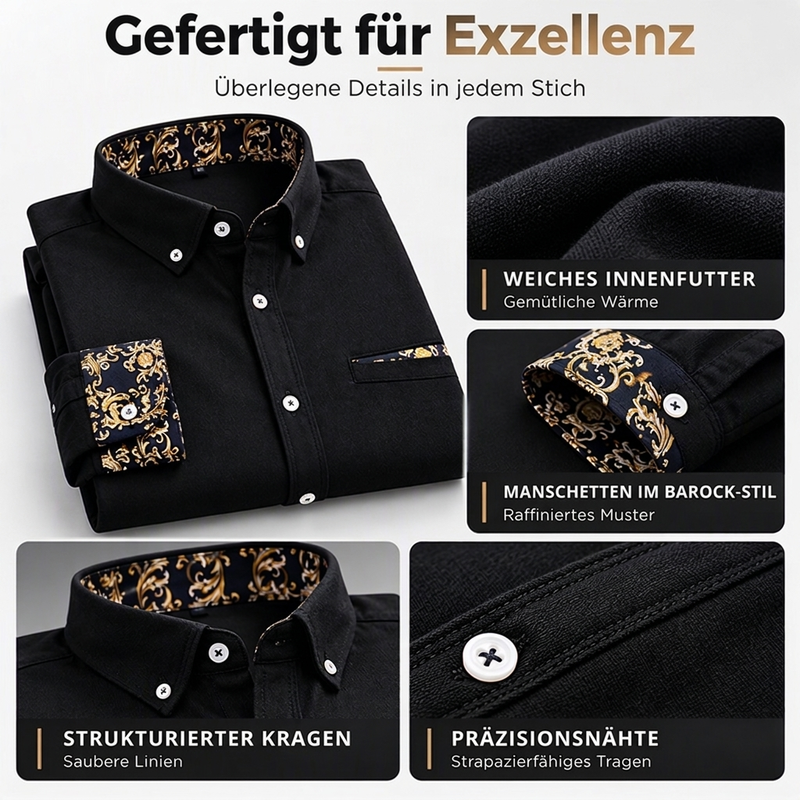 Klassisches warms Shirt aus Cord für Herren