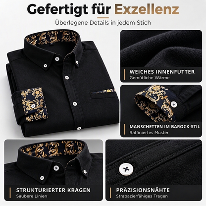Klassisches warms Shirt aus Cord für Herren