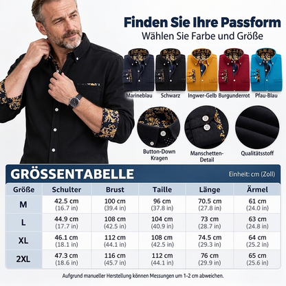 Klassisches warms Shirt aus Cord für Herren