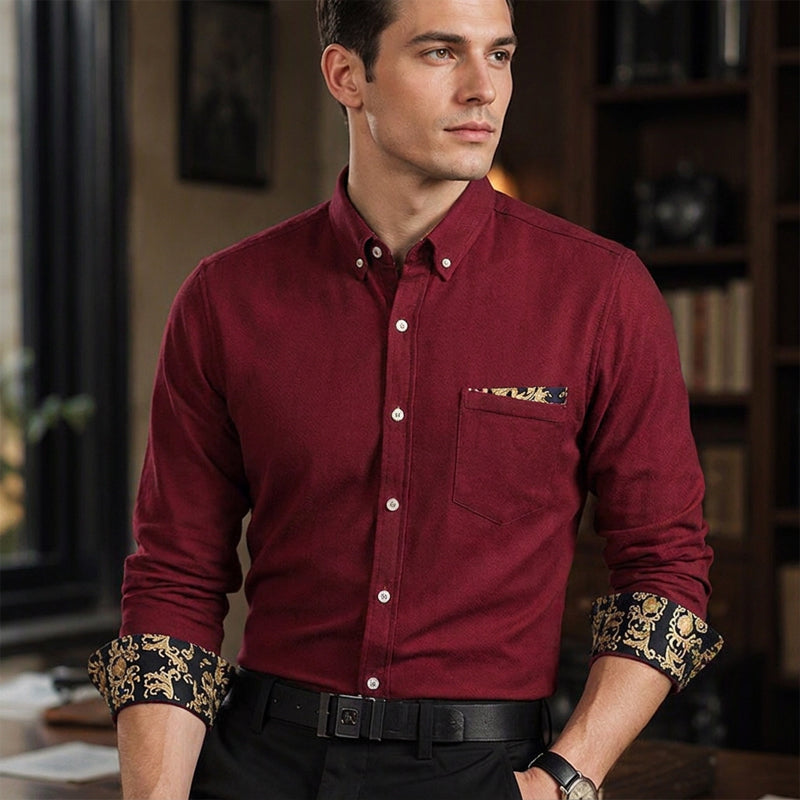 Klassisches warms Shirt aus Cord für Herren