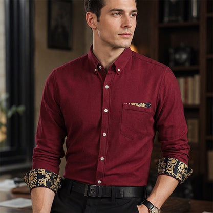 Klassisches warms Shirt aus Cord für Herren