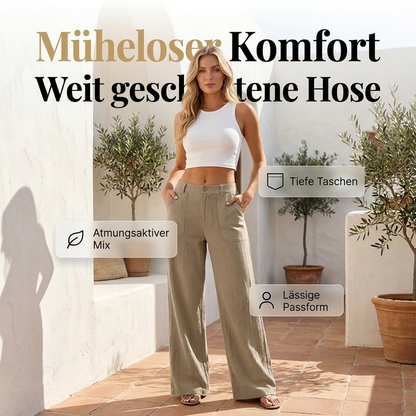 🔥 Trending! 50% Rabatt!🔥 Damen-Casual-Hose mit weitem Bein