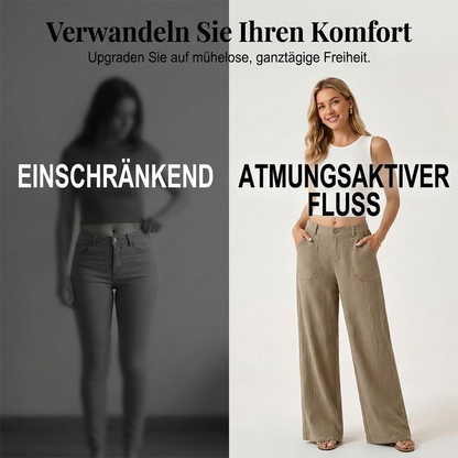 🔥 Trending! 50% Rabatt!🔥 Damen-Casual-Hose mit weitem Bein