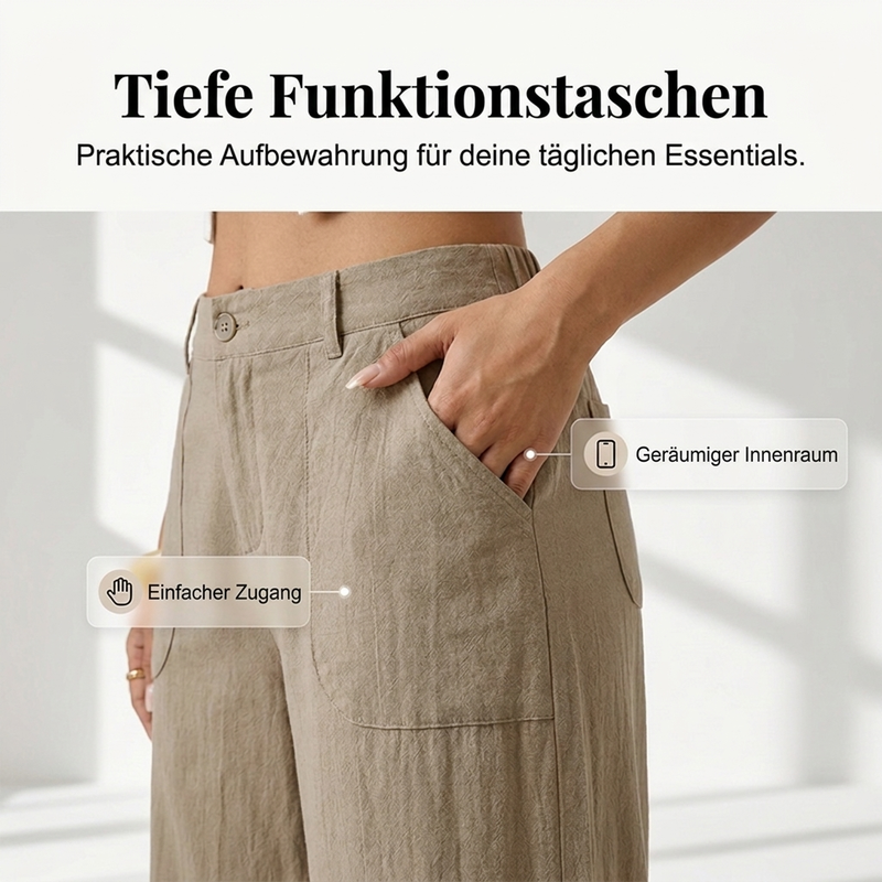 🔥 Trending! 50% Rabatt!🔥 Damen-Casual-Hose mit weitem Bein