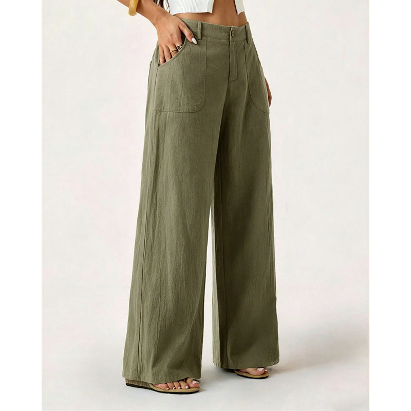 🔥 Trending! 50% Rabatt!🔥 Damen-Casual-Hose mit weitem Bein