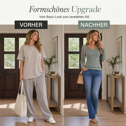 🥳🥳50%Rabatt!!!🛍️✨ Elegantes Damen-Strickoberteil mit V-Ausschnitt