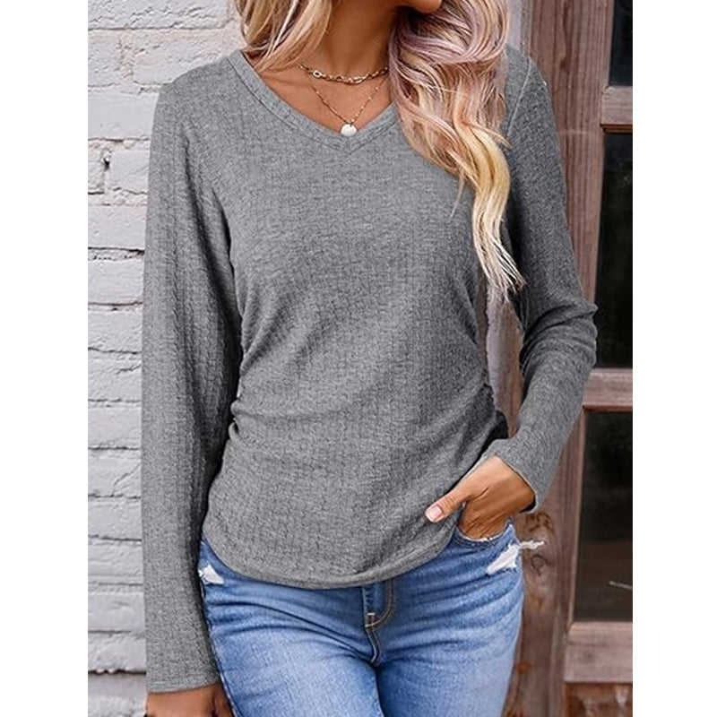 🥳🥳50%Rabatt!!!🛍️✨ Elegantes Damen-Strickoberteil mit V-Ausschnitt