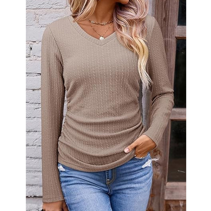🥳🥳50%Rabatt!!!🛍️✨ Elegantes Damen-Strickoberteil mit V-Ausschnitt